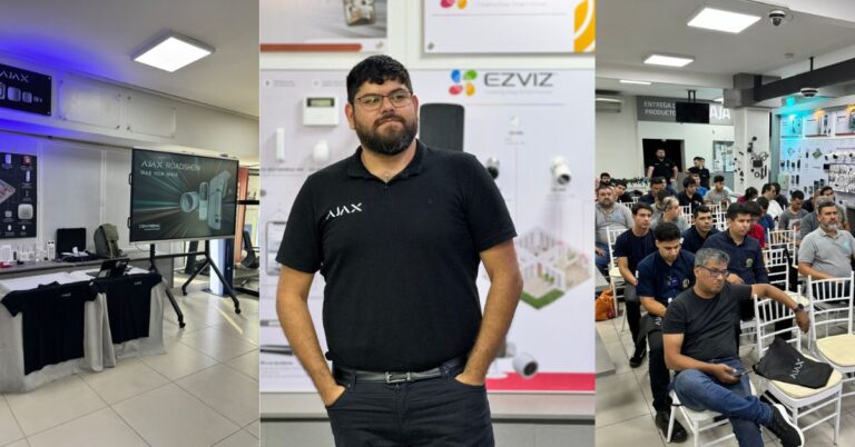 AJAX Systems realizó su evento oficial de lanzamiento en Paraguay en las instalaciones de Centronic, distribuidor oficial de la marca en el país. La jornada reunió a integradores, instaladores y mayoristas del sector de la seguridad electrónica, que fueron invitados a conocer en profundidad todo el ecosistema tecnológico de la compañía. La presentación estuvo a cargo de Jesús Álvarez, Sales Manager de AJAX Systems para Latinoamérica, quien desarrolló los principales diferenciales de la plataforma, haciendo especial hincapié en la practicidad de un sistema 100% inalámbrico y en la eficiencia de su arquitectura de comunicación. Durante la demostración técnica, los asistentes pudieron observar el funcionamiento en tiempo real de los dispositivos y su integración con la aplicación AJAX PRO, destacándose la respuesta prácticamente sin latencia, la estabilidad del sistema y la experiencia optimizada tanto para el instalador como para el usuario final. El encuentro permitió explorar de primera mano las innovaciones del portafolio AJAX, las funcionalidades que han posicionado a la marca a nivel global y los beneficios concretos que esta tecnología aporta ahora al mercado paraguayo, ampliando las alternativas disponibles para proyectos residenciales y comerciales. Como cierre del evento, todos los invitados recibieron obsequios exclusivos de la marca, y la jornada concluyó con un brindis para celebrar oficialmente la llegada de AJAX Systems a Paraguay, de la mano de Centronic, reforzando su compromiso con el desarrollo del canal profesional en el país.